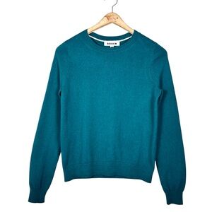 BODEN Eva 100% Cashmere Crewneck Sweater in Emerald